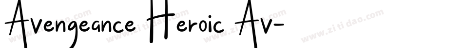 Avengeance Heroic Av字体转换